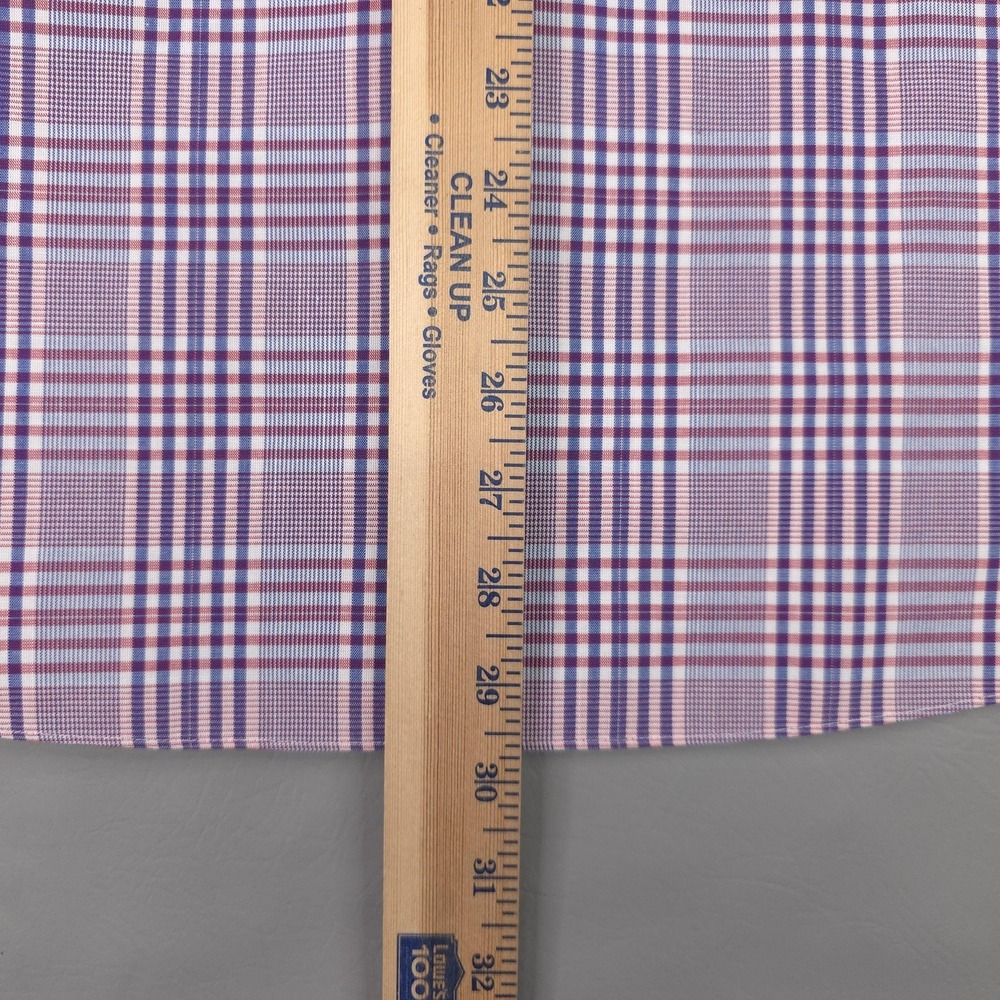 UNTUCKit Shirt Mens XL Red Glen Plaid Reventon Long Sleeve Wrinkle Free Cotton - Picture 10 of 13